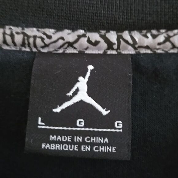 Jordan Jumpman Graphic Brushed Crewneck Black Red Logo Large - Picture 4 of 15